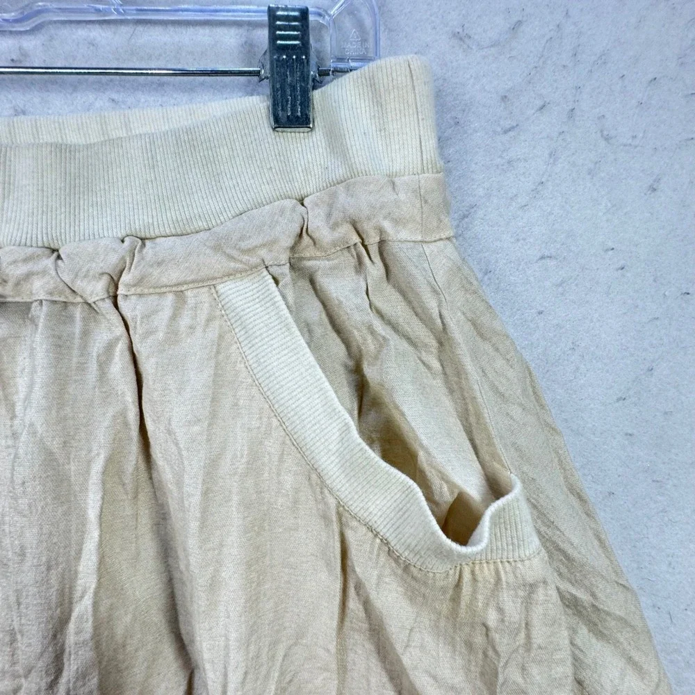 Boho Mid-Length Skirt Womens 4 by 209 Beige Ombre‎ Dip Dye Earthy Lagenlook